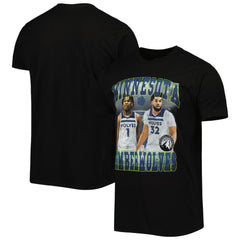 NBA - Anthony Edwards & Karl-Anthony Towns Minnesota Timberwolves Stadium Essentials Unisex Player Duo T-Shirt - Black