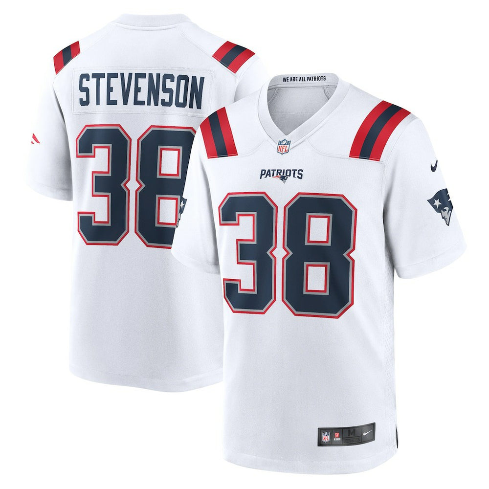 Rhamondre Stevenson New England Patriots Game Player Jersey White - Nike