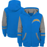 Los Angeles Chargers Preschool Stadium Color Block Full-Zip Hoodie Powder Blue - NFL