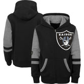 Las Vegas Raiders Preschool Stadium Color Block Full-Zip Hoodie Black - NFL