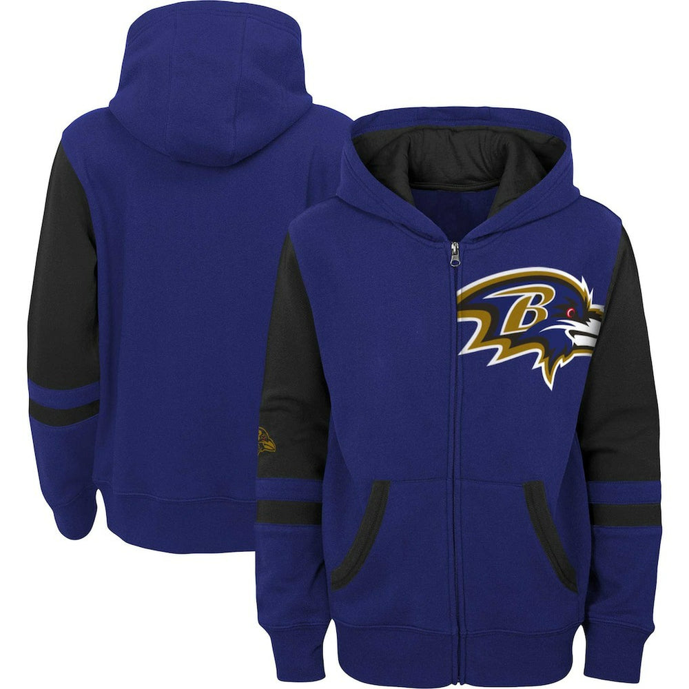 Baltimore Ravens Preschool Stadium Color Block Full-Zip Hoodie Purple - NFL