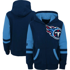 Tennessee Titans Youth Colorblock Full-Zip Hoodie Navy - NFL