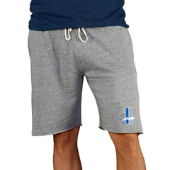 Detroit Lions Concepts Sport Throwback Logo Mainstream Terry Shorts Gray - NFL