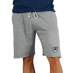 Las Vegas Raiders Concepts Sport Throwback Logo Mainstream Terry Shorts Gray - NFL