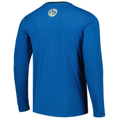 Club America Slogan Long Sleeve T-Shirts - Blue