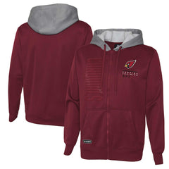 Arizona Cardinals Combine Authentic Field Play Full-Zip Hoodie Sweatshirt Cardinal - NFL