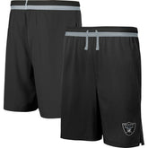 Las Vegas Raiders Cool Down Tri-Color Elastic Training Shorts Black - NFL