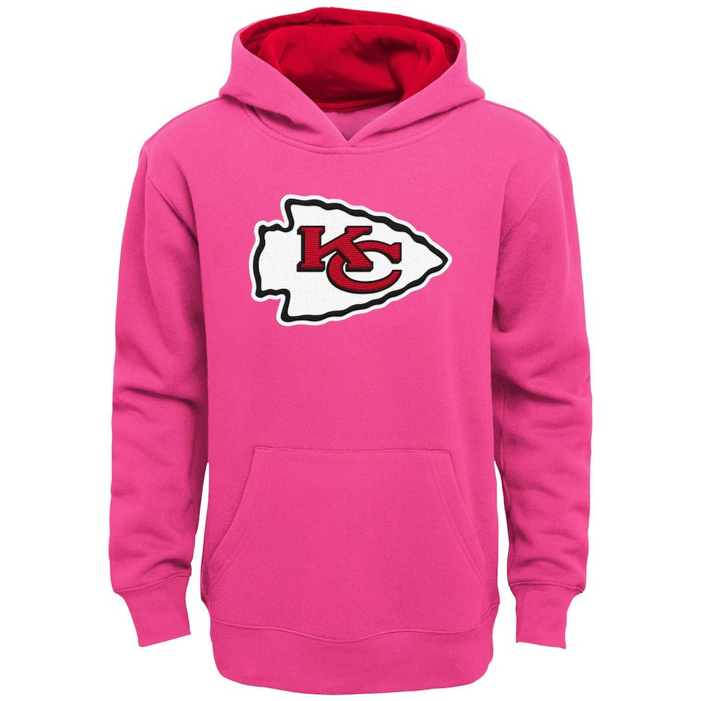 Kansas City Chiefs Girls Youth Prime Pullover Hoodie Pink - NFL