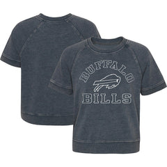 Buffalo Bills Girls Juniors Cheer Squad Raglan T-Shirt Heather Charcoal - NFL