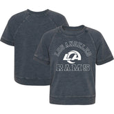 Los Angeles Rams Girls Juniors Cheer Squad Raglan T-Shirt Heather Charcoal - NFL