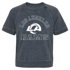 Los Angeles Rams Girls Juniors Cheer Squad Raglan T-Shirt Heather Charcoal - NFL