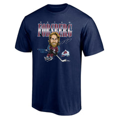 Peter Forsberg Colorado Avalanche - Player Caricature T-Shirt Navy