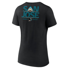 San Jose Sharks - Women's Territorial V-Neck T-Shirt Black