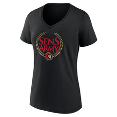 Ottawa Senators - Women's Shout Out V-Neck T-Shirt Black