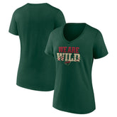 Minnesota Wild - Women's Proclamation V-Neck T-Shirt Green