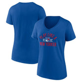 New York Rangers Women's Proclamation V-Neck T-Shirt Blue