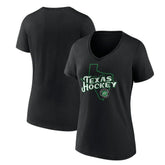 Dallas Stars - Women's Represent V-Neck T-Shirt Black