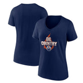 Edmonton Oilers - Women's Represent V-Neck T-Shirt Navy