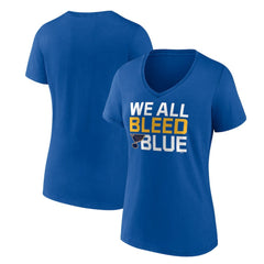St. Louis Blues - Women's Represent V-Neck T-Shirt Blue