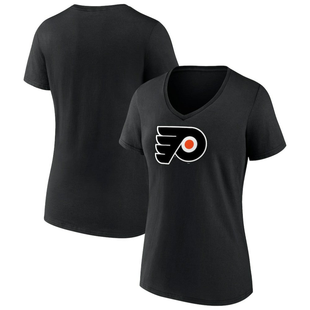 Philadelphia Flyers - Women's Alternate Logo V-Neck T-Shirt Black