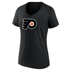 Philadelphia Flyers - Women's Alternate Logo V-Neck T-Shirt Black