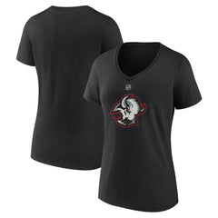 Buffalo Sabres - Women's Alternate Logo V-Neck T-Shirt Black