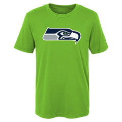 Seattle Seahawks Preschool Primary Logo T-Shirt Neon Green - NFL