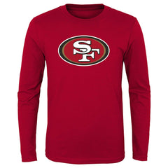San Francisco 49ers Youth Primary Logo Long Sleeve T-Shirt Scarlet - NFL