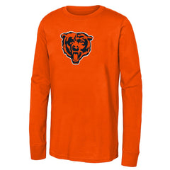 Chicago Bears Youth Primary Logo Long Sleeve T-Shirt Orange - NFL
