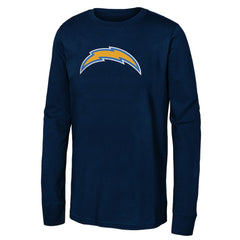 Los Angeles Chargers Youth Primary Logo Long Sleeve T-Shirt Navy - NFL