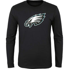 Philadelphia Eagles Youth Primary Logo Long Sleeve T-Shirt Black - NFL