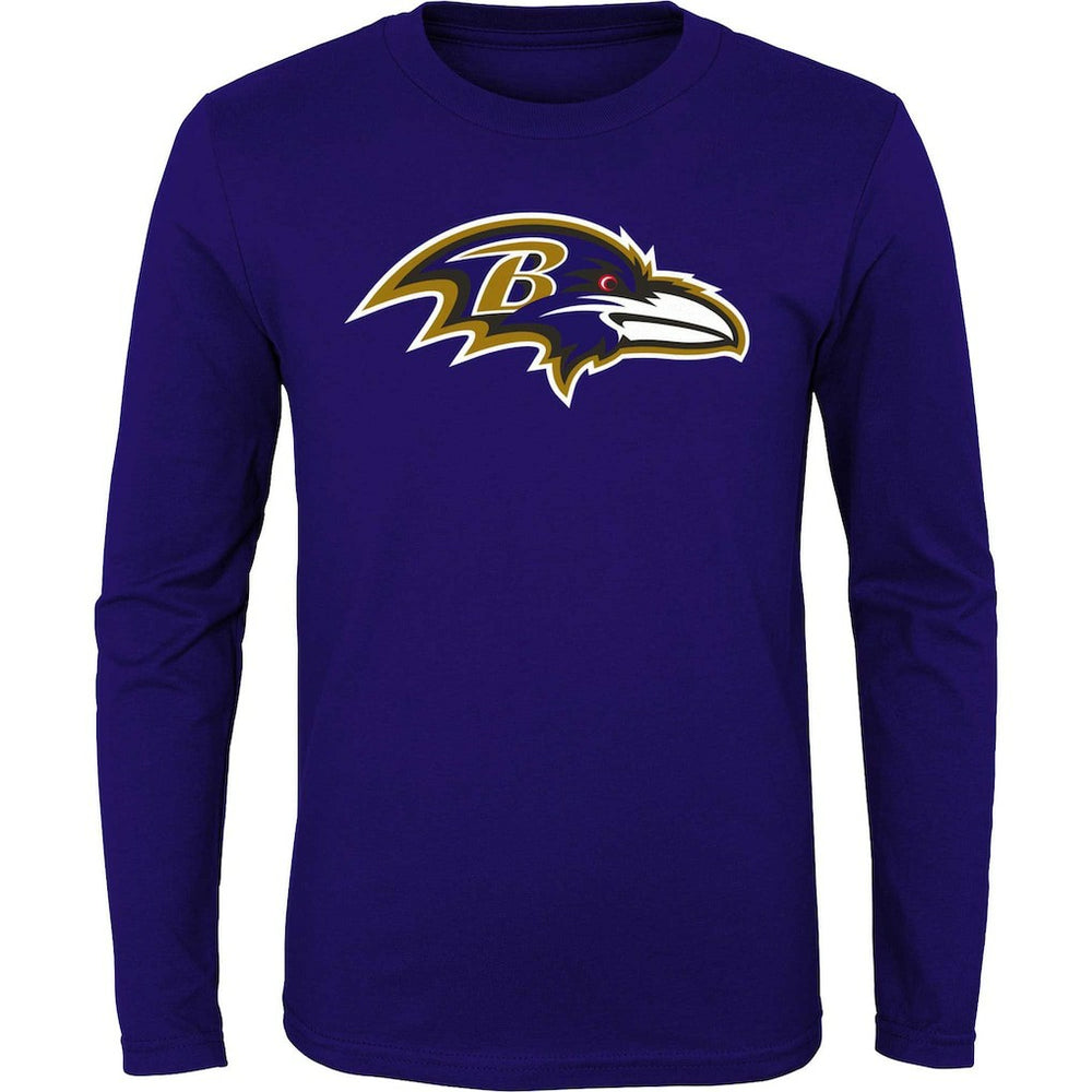 Baltimore Ravens Youth Primary Logo Long Sleeve T-Shirt Purple - NFL