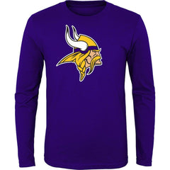 Minnesota Vikings Youth Primary Logo Long Sleeve T-Shirt Purple - NFL