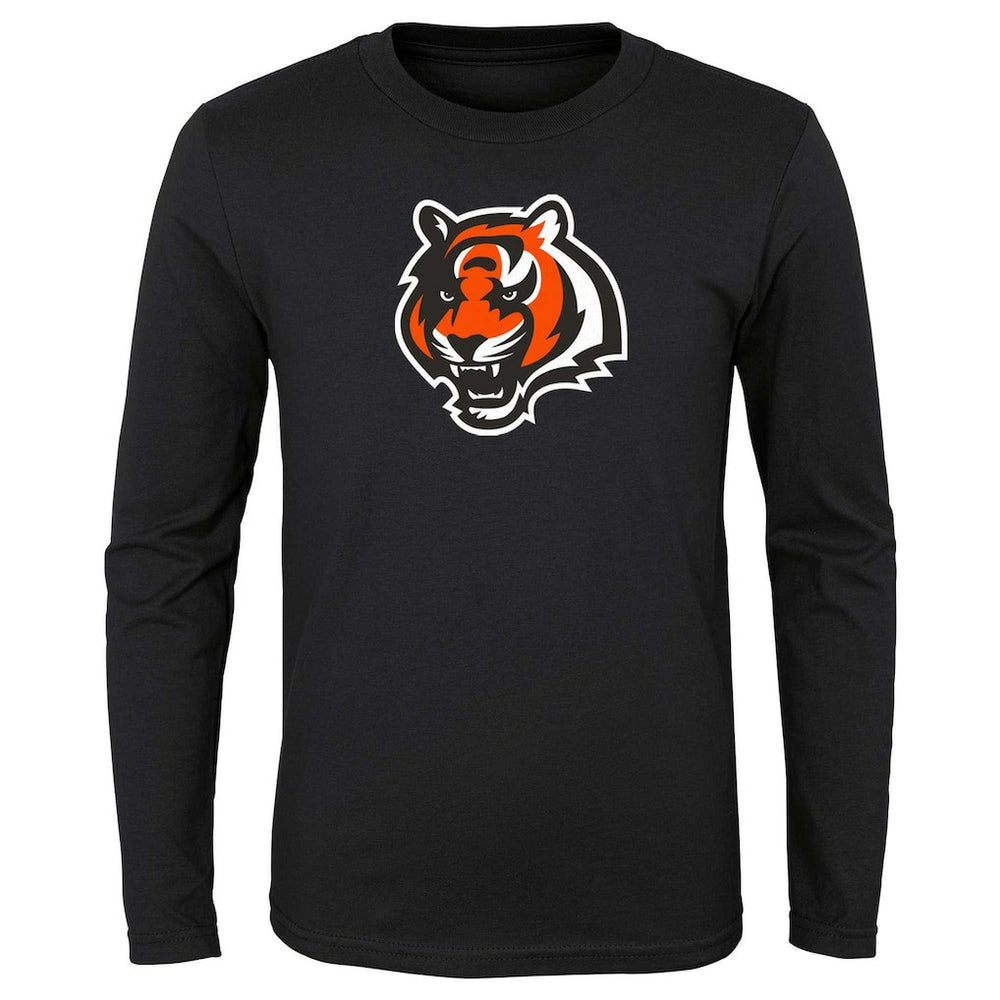 Cincinnati Bengals Preschool Primary Logo Long Sleeve T-Shirt Black - NFL