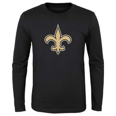 New Orleans Saints Preschool Primary Logo Long Sleeve T-Shirt Black - NFL