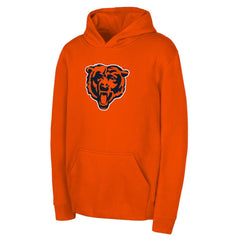 Chicago Bears Youth Team Logo Pullover Hoodie Orange - NFL