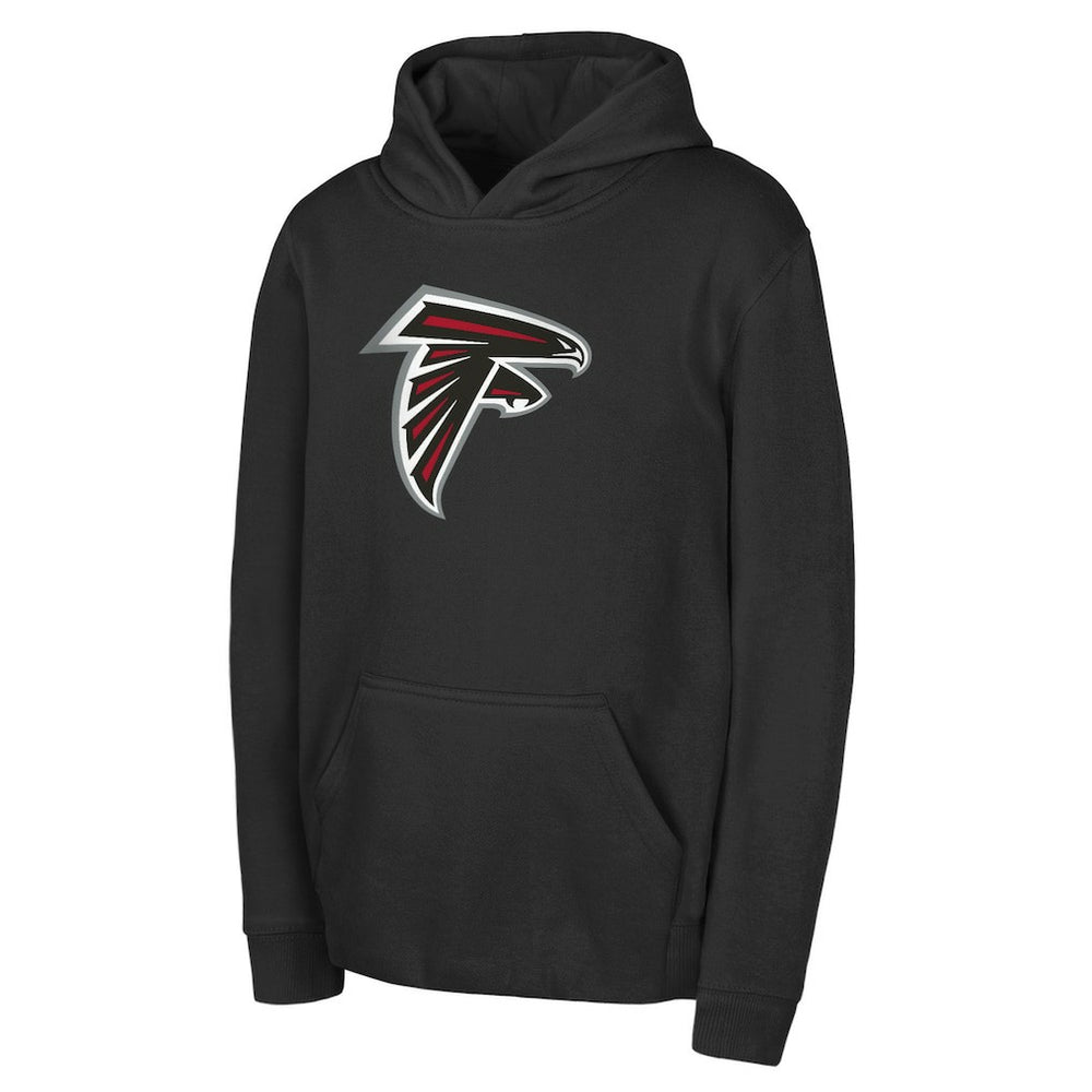 Atlanta Falcons Youth Team Logo Pullover Hoodie Black - NFL