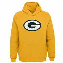 Green Bay Packers Youth Team Logo Pullover Hoodie Gold - NFL