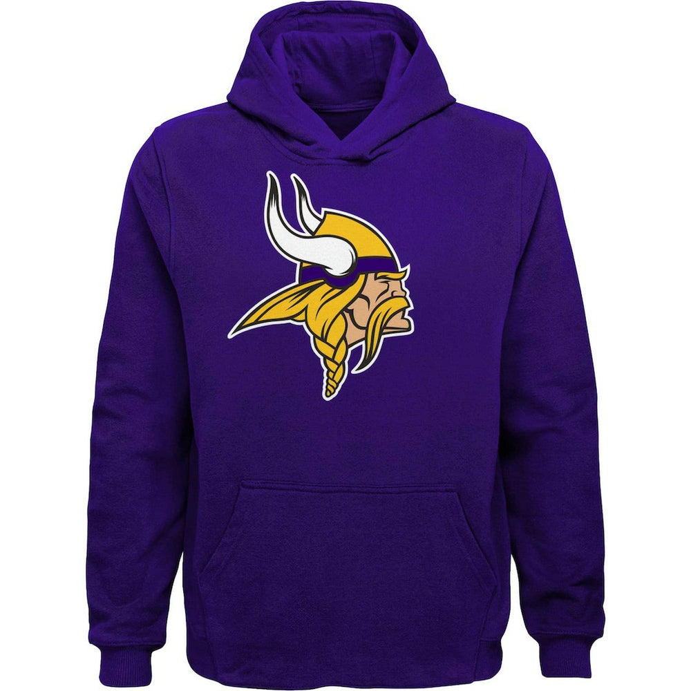 Minnesota Vikings Youth Team Logo Pullover Hoodie Purple - NFL