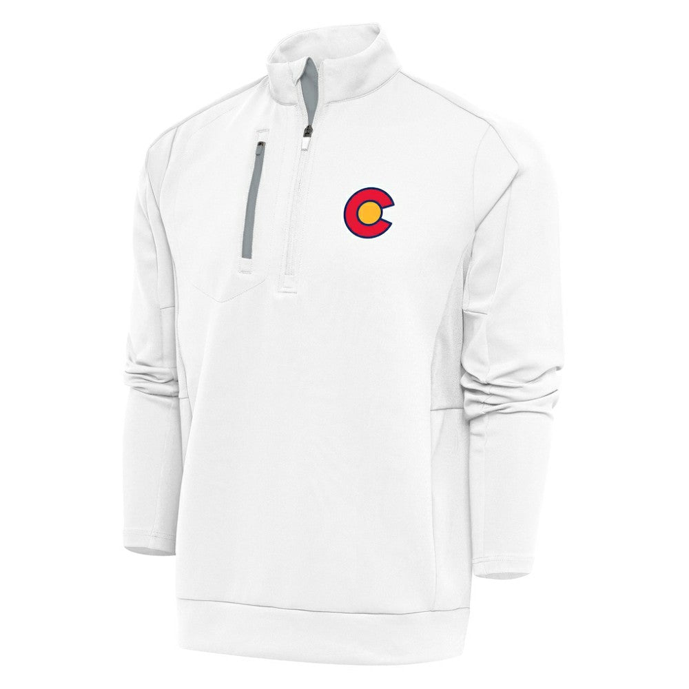Colorado Avalanche - Antigua Special Edition 2.0 Generation Quarter-Zip Pullover Top White