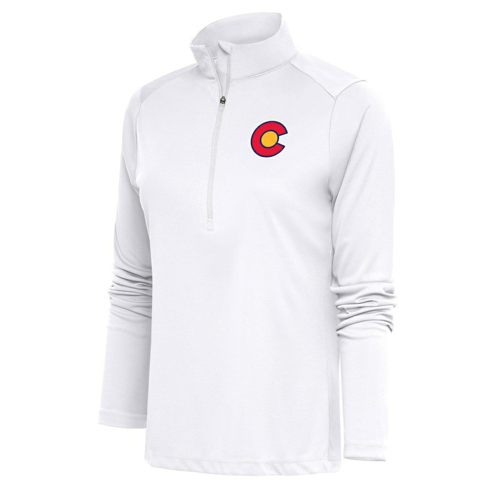 Colorado Avalanche - Antigua Women's Special Edition 2.0 Tribute Quarter-Zip Pullover Top White