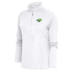 Minnesota Wild - Antigua Women's Special Edition 2.0 Tribute Quarter-Zip Pullover Top White