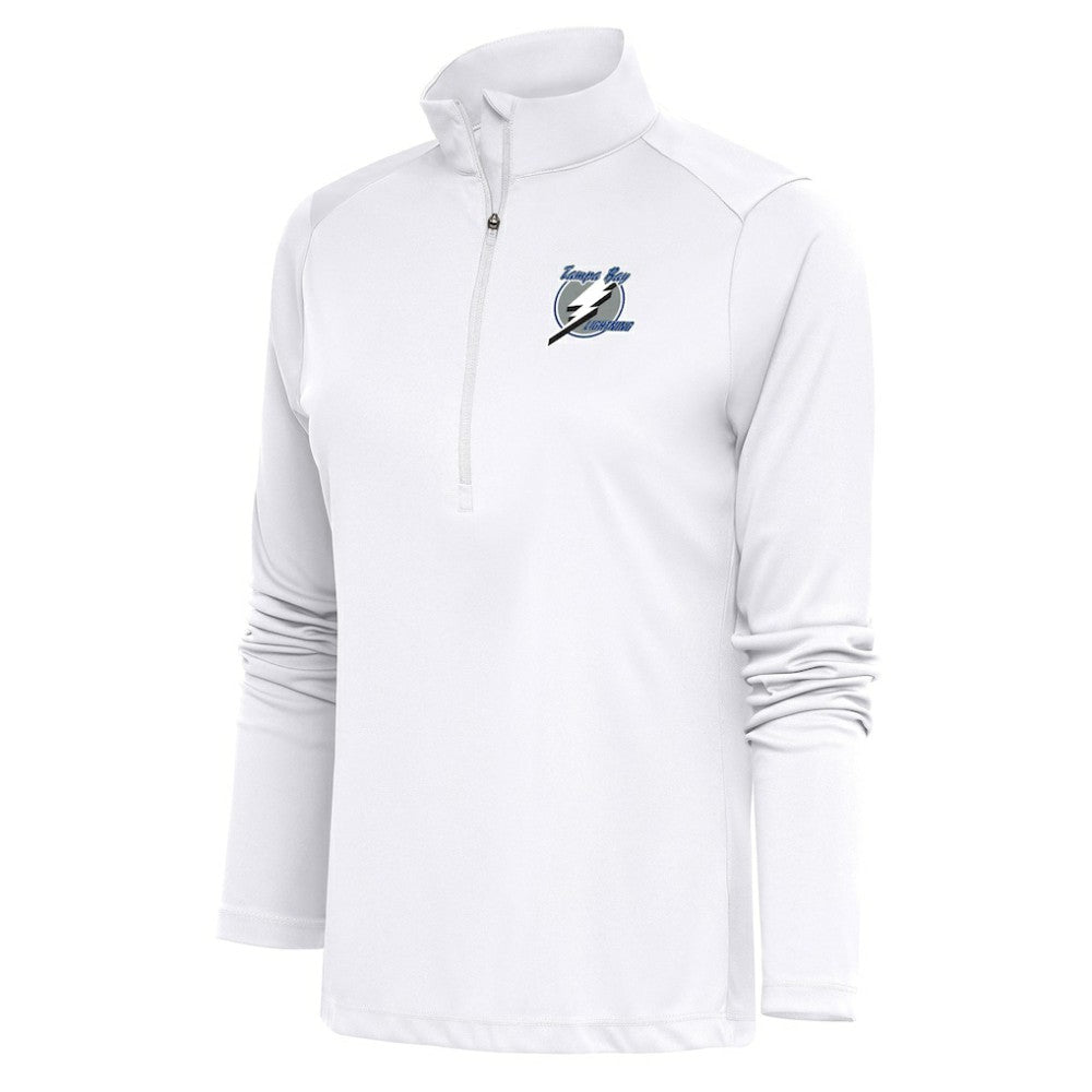 Tampa Bay Lightning - Antigua Women's Special Edition 2.0 Tribute Quarter-Zip Pullover Top White