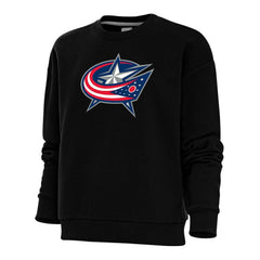 Columbus Blue Jackets - Antigua Women's Special Edition 2.0 Victory Crewneck Pullover Sweatshirt Black