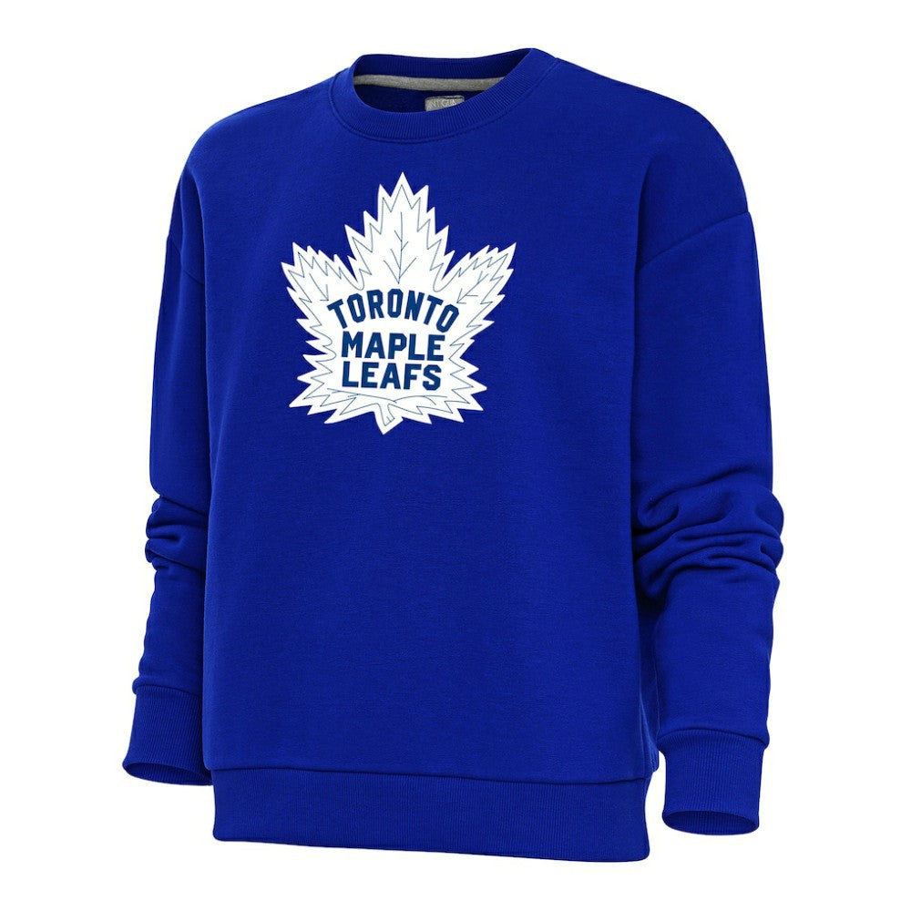 Toronto Maple Leafs - Antigua Women's Special Edition 2.0 Victory Crewneck Pullover Sweatshirt Royal
