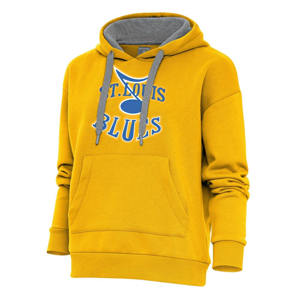 St. Louis Blues - Antigua Women's Special Edition 2.0 Victory Pullover Hoodie Gold