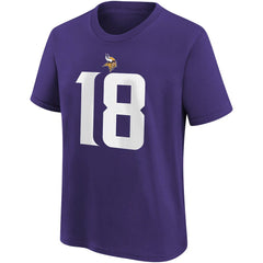 Justin Jefferson Minnesota Vikings Youth Player Name & Number T-Shirt Purple - Nike