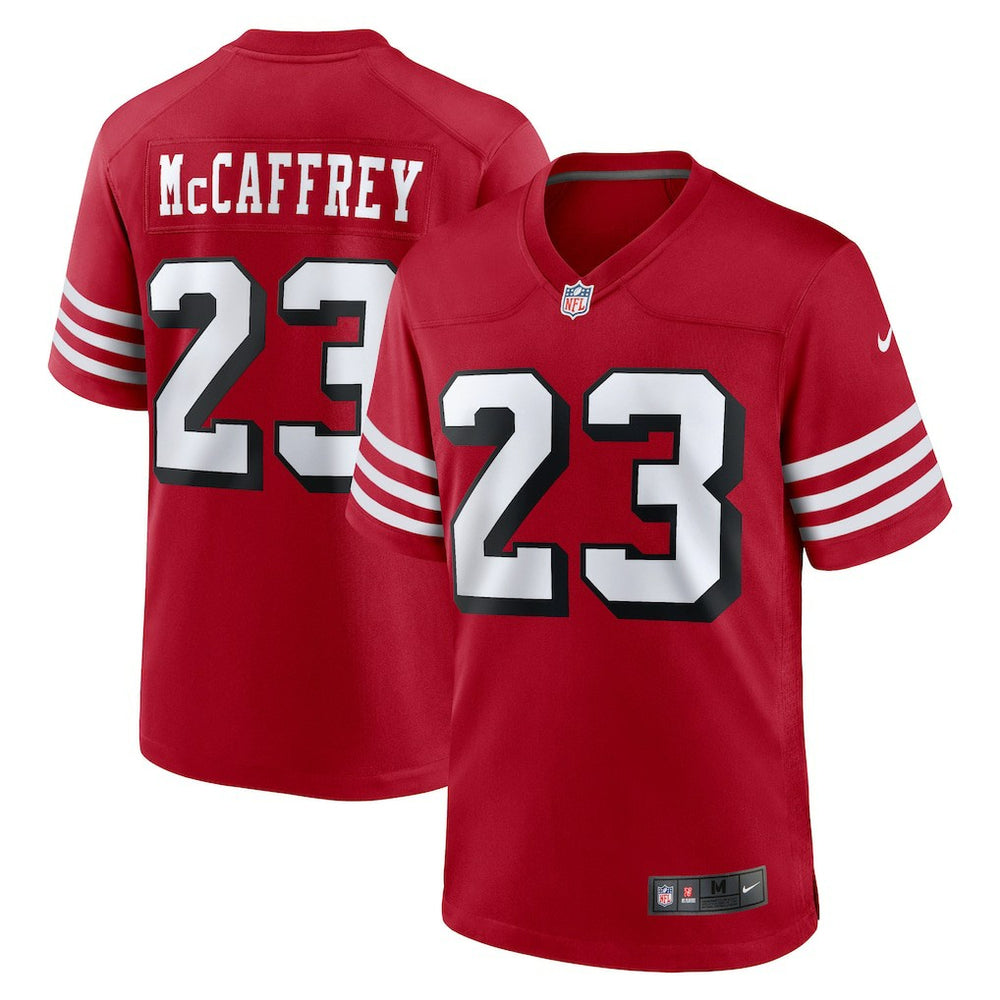 Christian McCaffrey San Francisco 49ers Alternate Game Player Jersey Scarlet - Nike