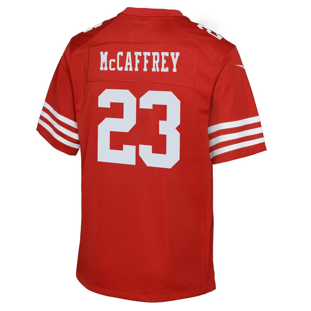 Christian McCaffrey San Francisco 49ers Youth Game Jersey - Scarlet | NFL Jerseys