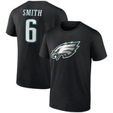 DeVonta Smith Philadelphia Eagles Icon Player Name & Number T-Shirt Black - NFL